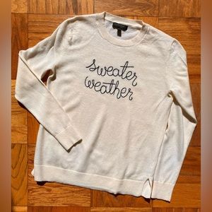 Banana Republic Cream Knit Sweater Size S